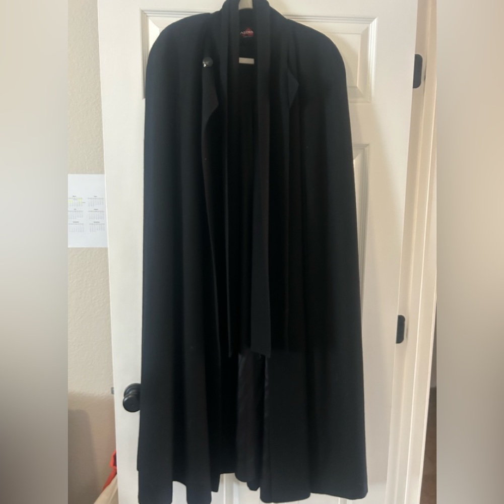 Long wool  cape coat